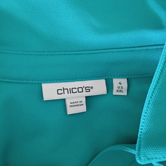 Chico's women's flutter short sleeve collared blouse XXL - Picture 8 of 8